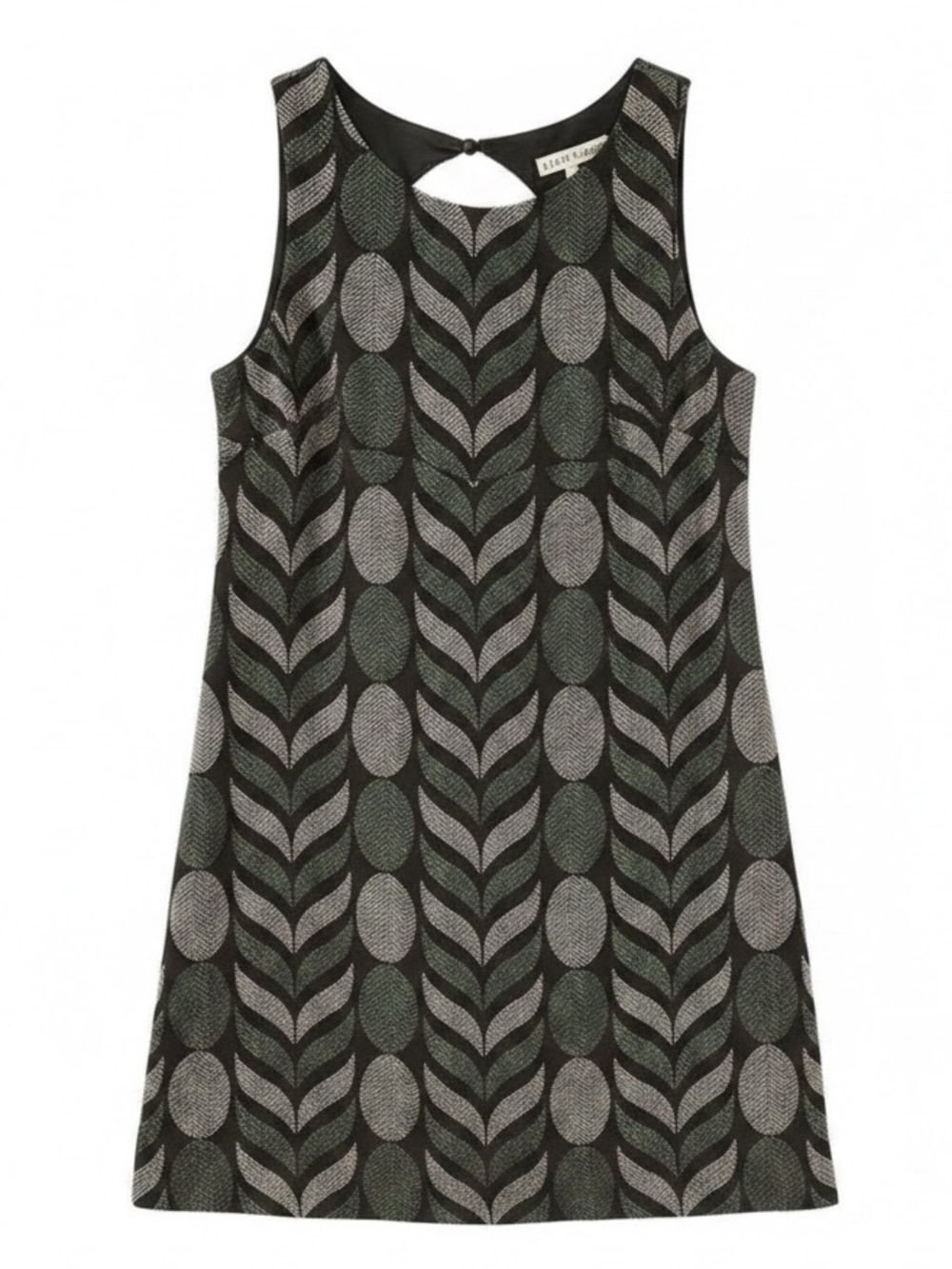 Alice + Olivia Silk Abstract Leaf Print Shift Dress Small - Picture 2 of 10